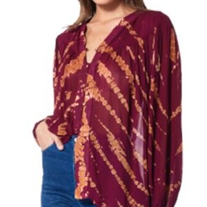 Never been worn YFB Tie dye chiffon blouse size small